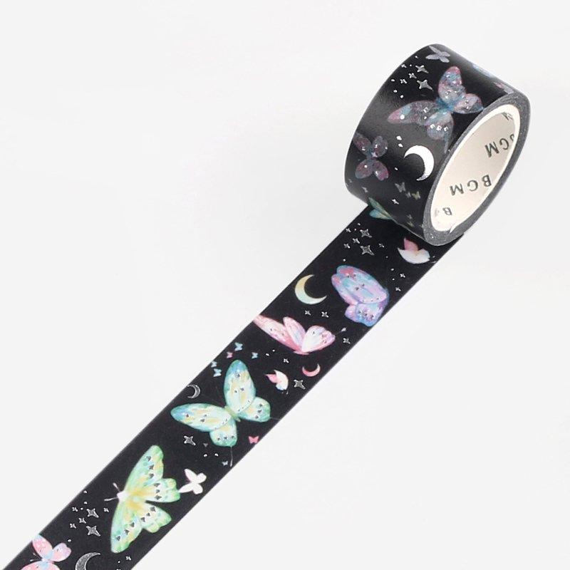 BGM Night Butterfly Masking Tape — pattern detail