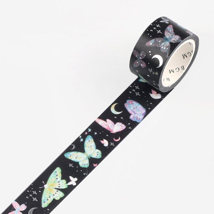 BGM Night Butterfly Masking Tape — pattern detail