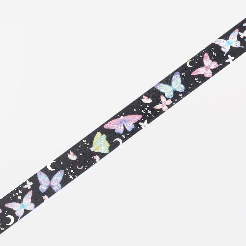 BGM Night Butterfly Masking Tape — applied on surface
