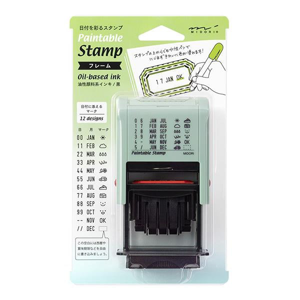 Midori Paintable Rotating Date Stamp Frame — front view