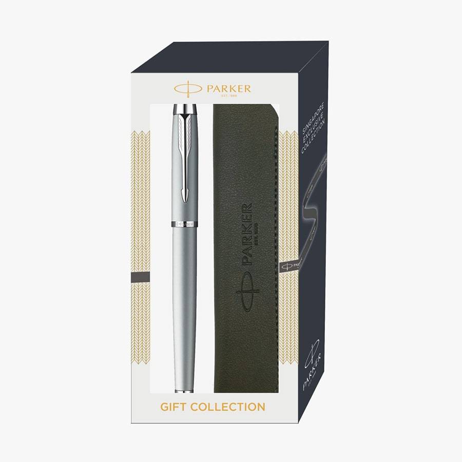 Buy Parker Classic Stainless Steel Chrome Trim Ball Pen Limited Edition ( Gift Set) at getmybooks.com