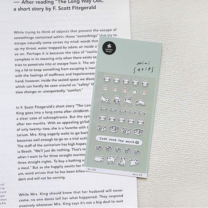 Suatelier Sticker Deco .09 (Cat), Suatelier, Sticker, suatelier-sticker-deco-09-cat, For Crafters, New August, Stickers, Cityluxe