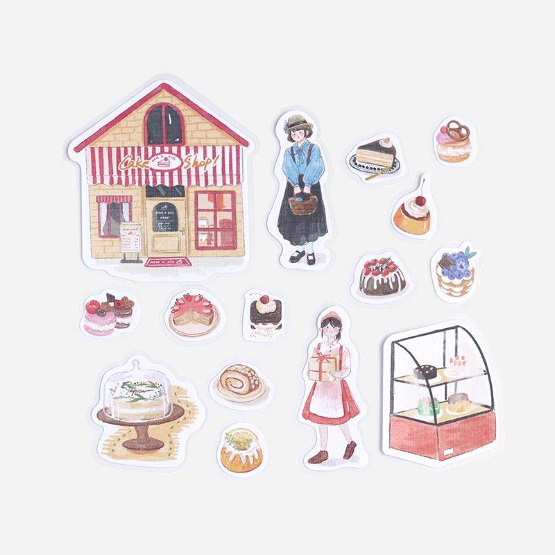 BGM Little Shop / Pastry Shop Linen Sticker — detail view