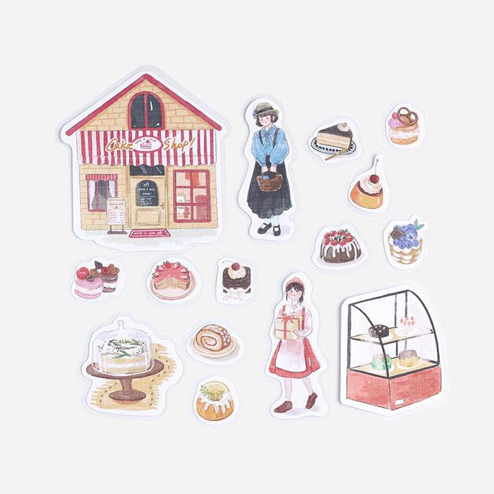 BGM Little Shop / Pastry Shop Linen Sticker — detail view