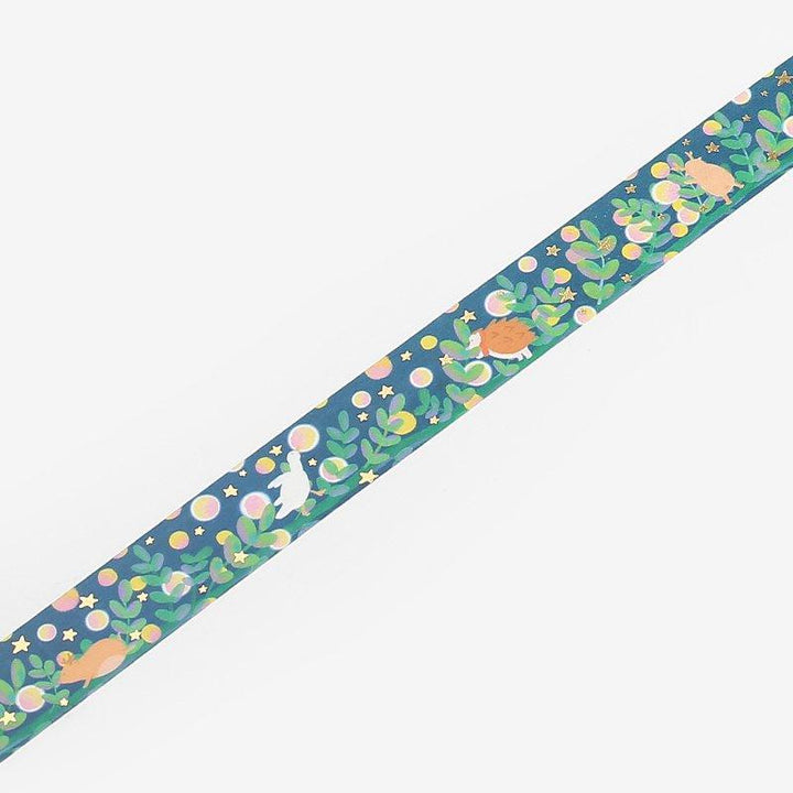 BGM Little World Starry Night Forest Masking Tape — applied on surface
