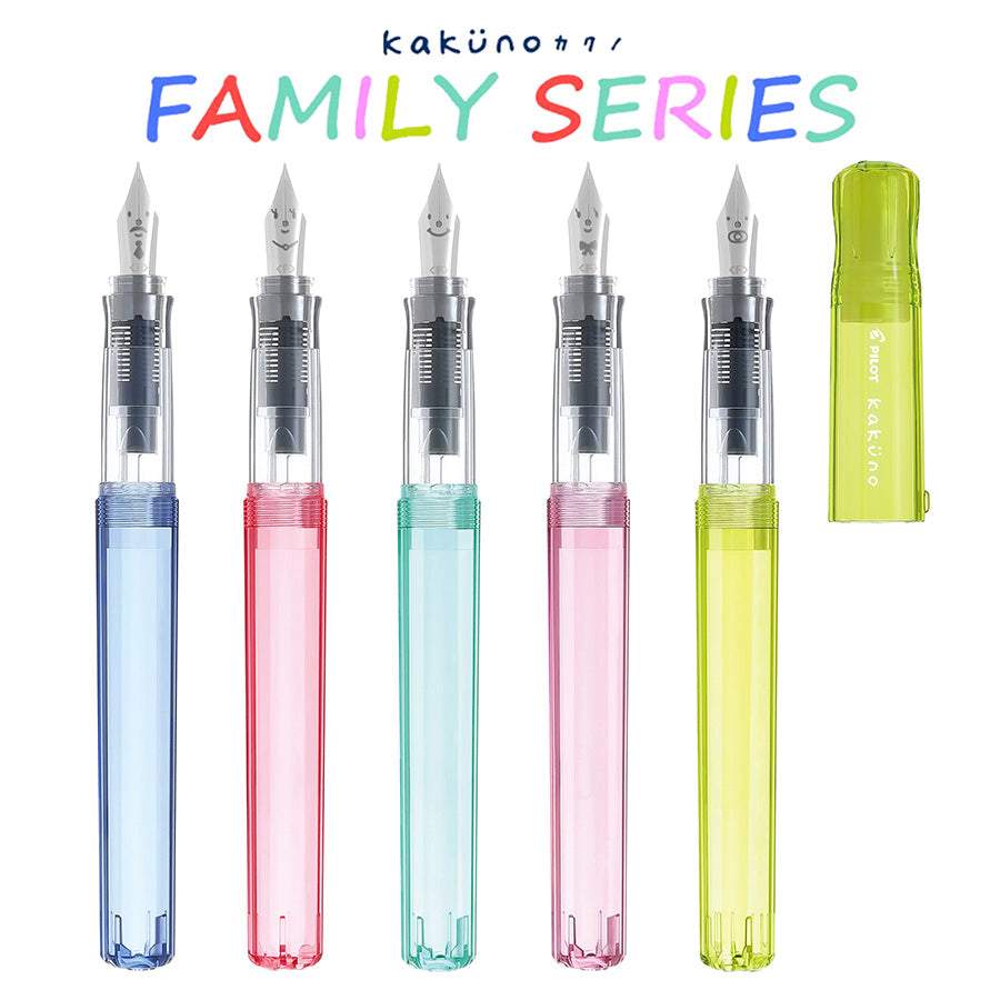 Pilot Kakuno Family Series Fountain Pen, PILOT, Fountain Pen, pilot-kakuno-family-series-fountain-pen, can be engraved, Green, Pink, Purple, Red, Yellow, Cityluxe