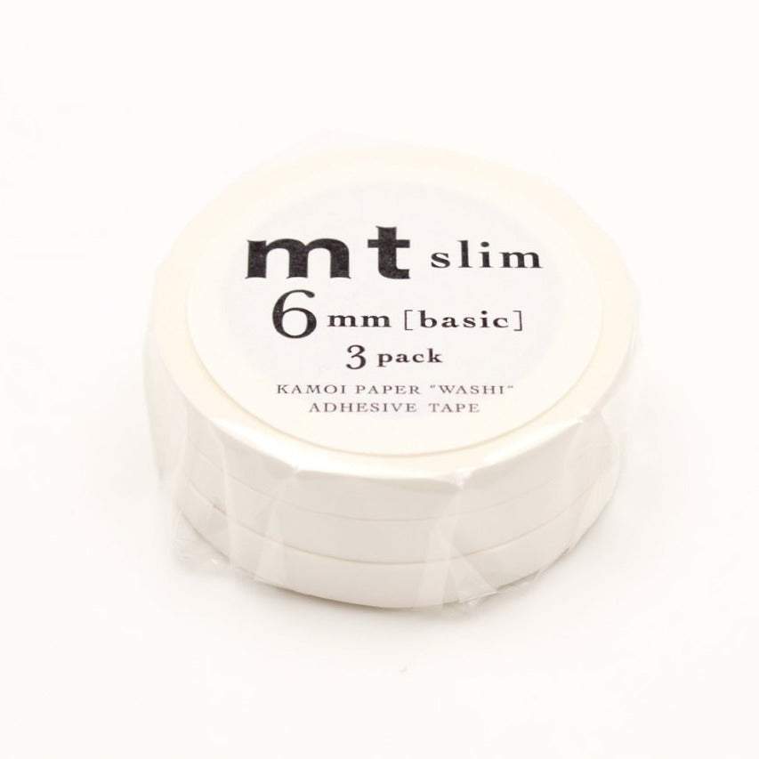 MT Slim 6mm Washi Tape Set K Matte White (7m), MT Tape, Washi Tape, mt-slim-6mm-washi-tape-set-k-matte-white-7m, For Crafters, Monochrome, washi tape, Cityluxe