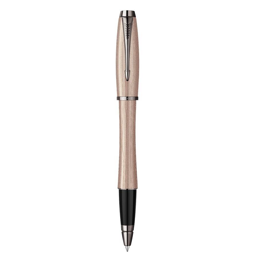Parker Urban Premium Metal Pink Rollerball Pen with Sleeve Gift Set — side view
