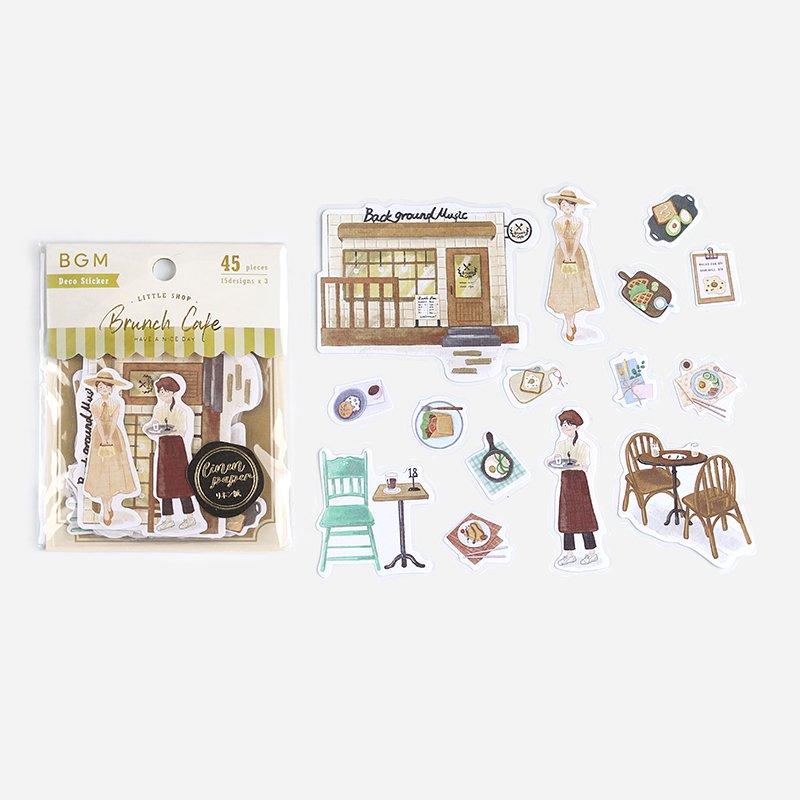 BGM Little Shop Brunch Linen Sticker — side view