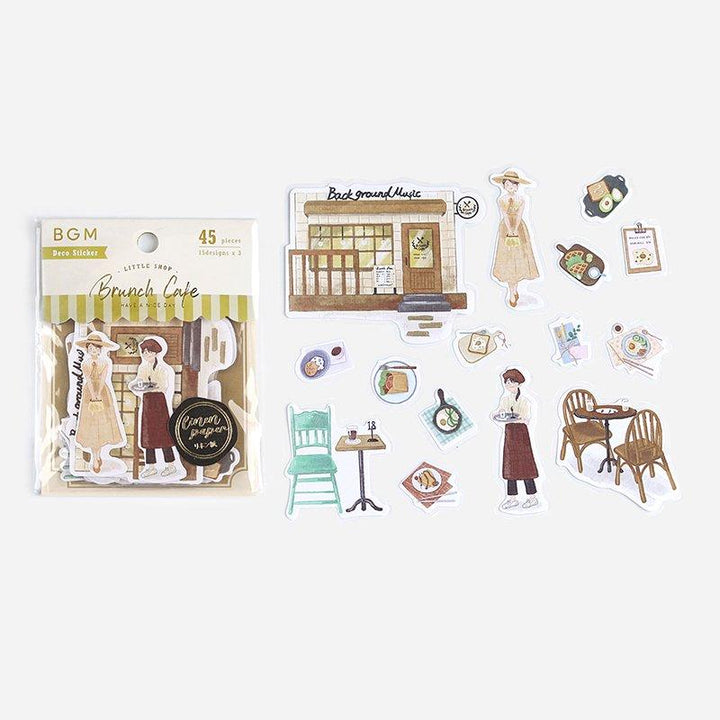 BGM Little Shop Brunch Linen Sticker — side view