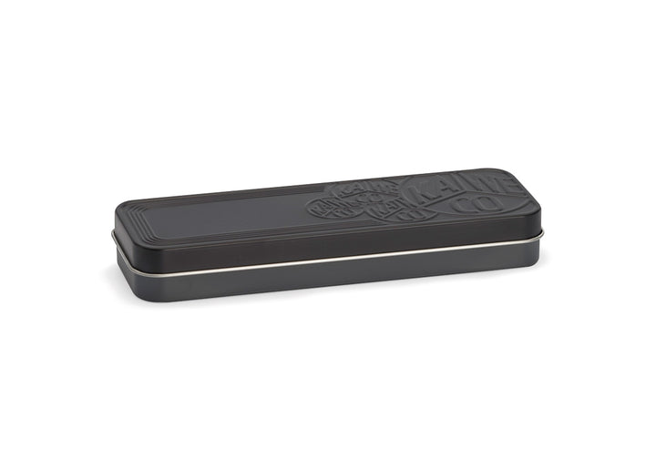 Kaweco Black Tin Box Long — front view