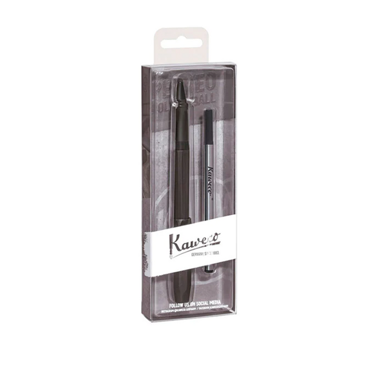 Kaweco Perkeo Rollerball Pen Pack - All Black — flat lay