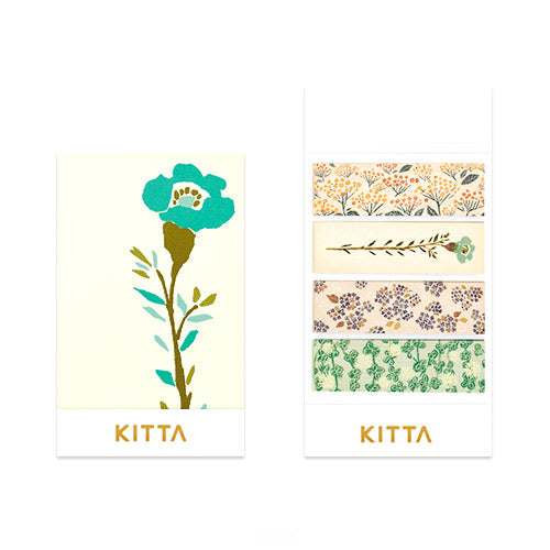 KITTA Washi Tape Flower 4 — roll front