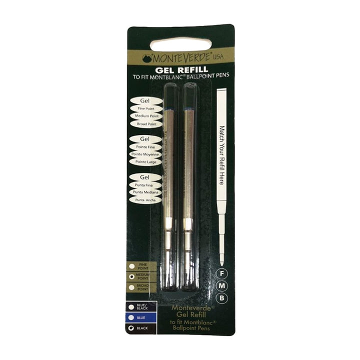 Monteverde Capless Gel Refill To Fit Montblanc Ballpoint Pen (Medium) Black, Monteverde, Ballpoint Pen Refill, monteverde-capless-gel-refill-to-fit-montblanc-ballpoint-pen-medium-black, Black, Ink &amp; Refill, Inktober, M4, Monteverde, Monteverde Refill, Cityluxe