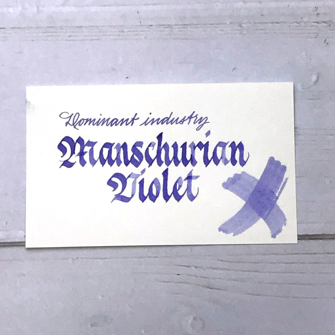 Dominant Industry Standard 25ml Ink Bottle Manschurian Violet 107 — Dominant Industry fountain pen ink — premium bottled ink for writing, at Cityluxe Singapore
