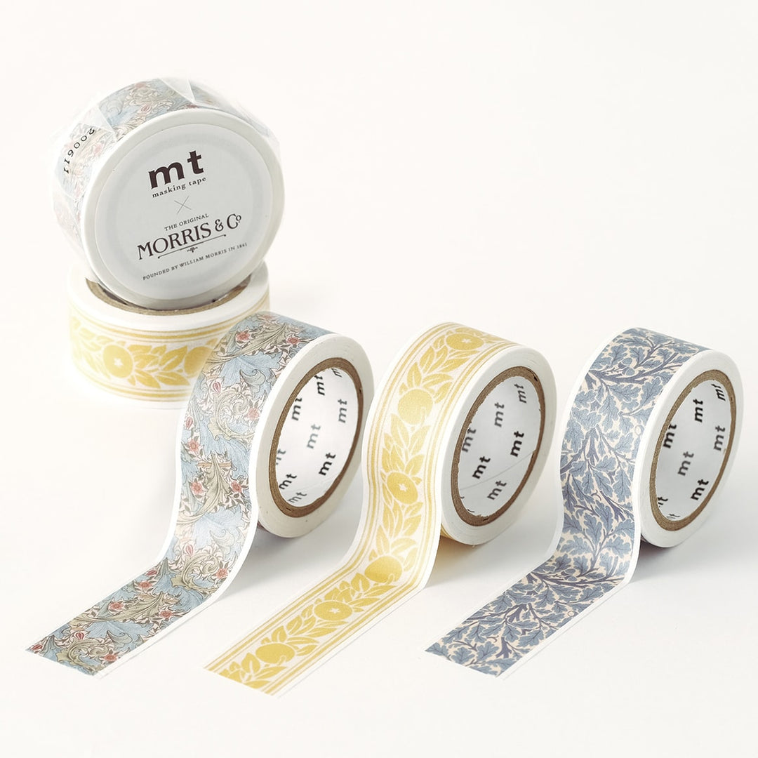 MT x William Morris Washi Tape - Orange Border — with packaging