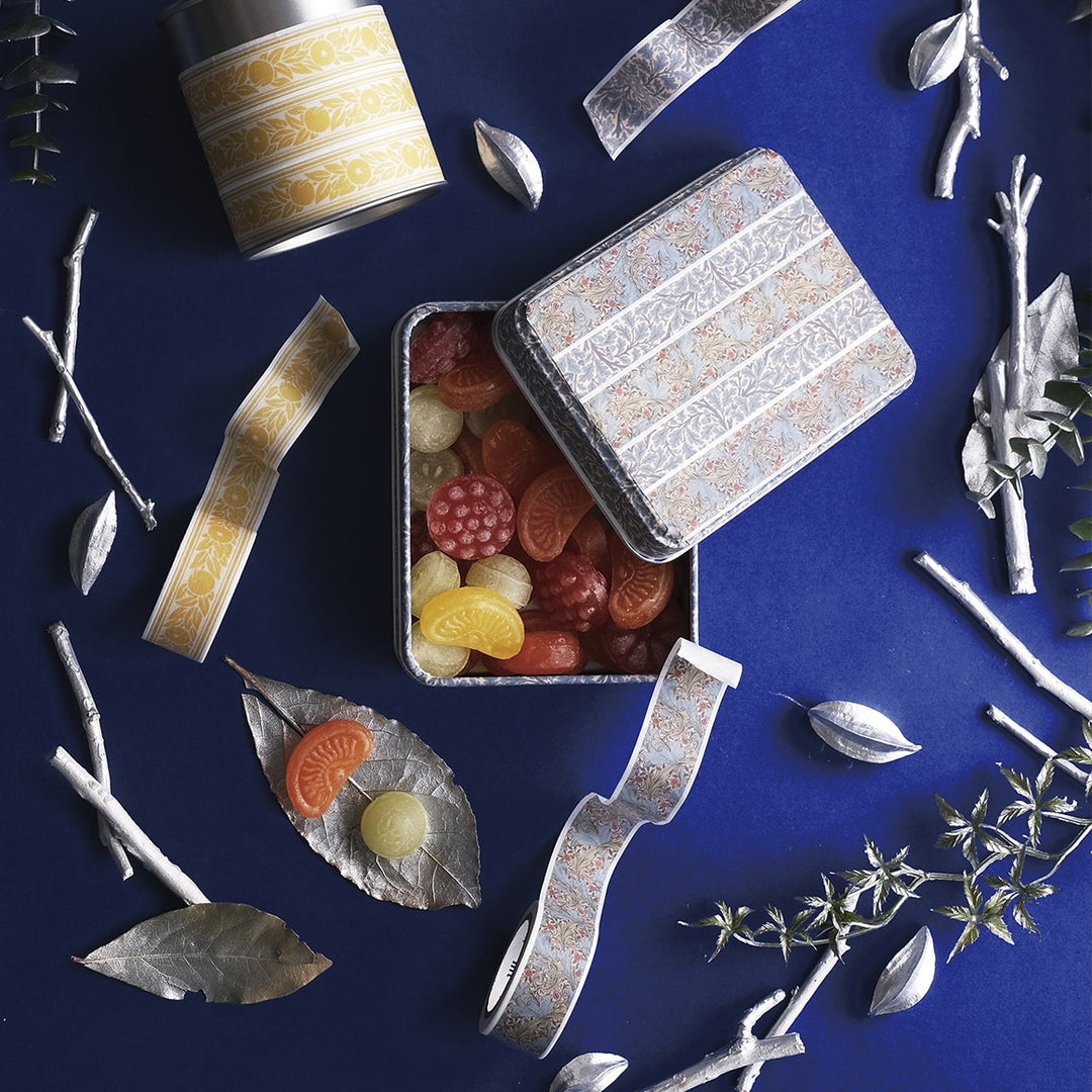 MT x William Morris Washi Tape - Orange Border — roll side