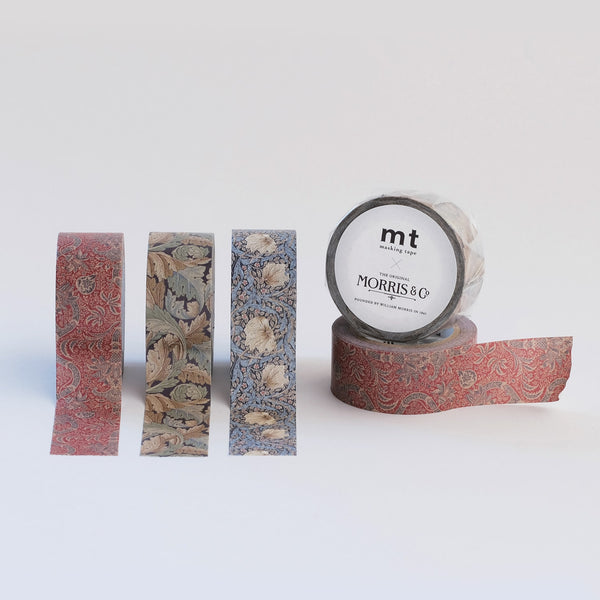 Load image into Gallery viewer, MT x William Morris Washi Tape Indian, MT Tape, Washi Tape, mt-x-william-morris-washi-tape-indian, mt, MT2019SUMMER, Red, washi tape, Cityluxe
