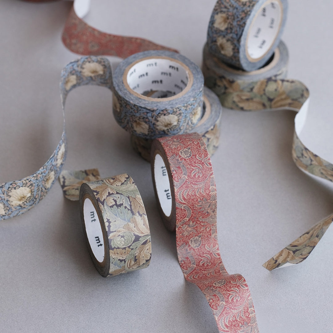 MT x William Morris Washi Tape Indian, MT Tape, Washi Tape, mt-x-william-morris-washi-tape-indian, mt, MT2019SUMMER, Red, washi tape, Cityluxe
