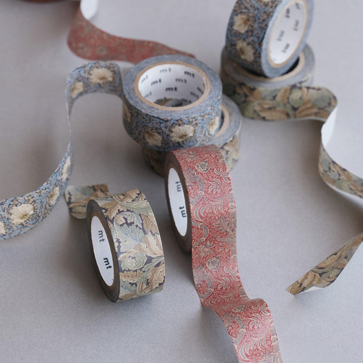 MT x William Morris Washi Tape Indian, MT Tape, Washi Tape, mt-x-william-morris-washi-tape-indian, mt, MT2019SUMMER, Red, washi tape, Cityluxe