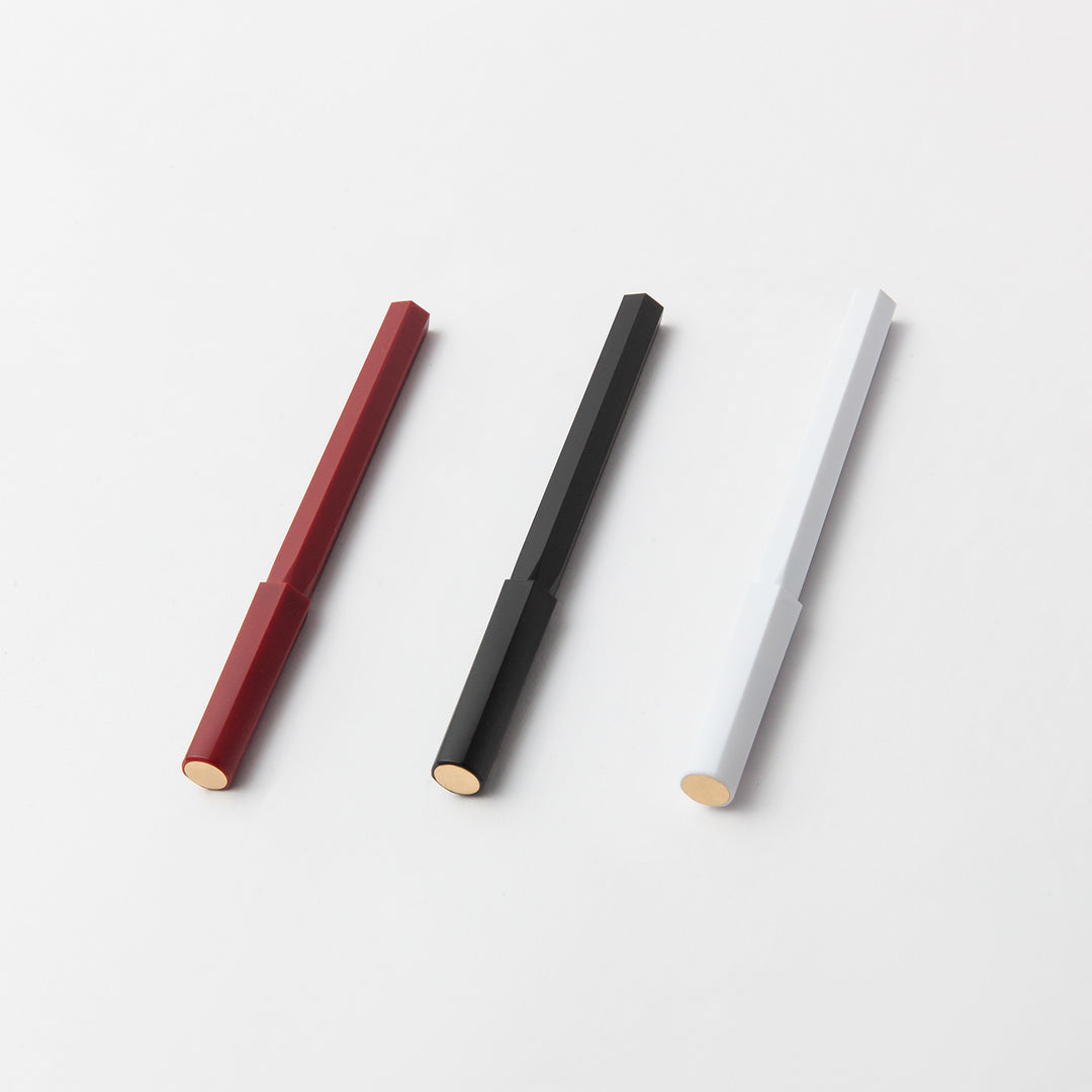 Ystudio Resin Fountain Pen Red Medium — flat lay