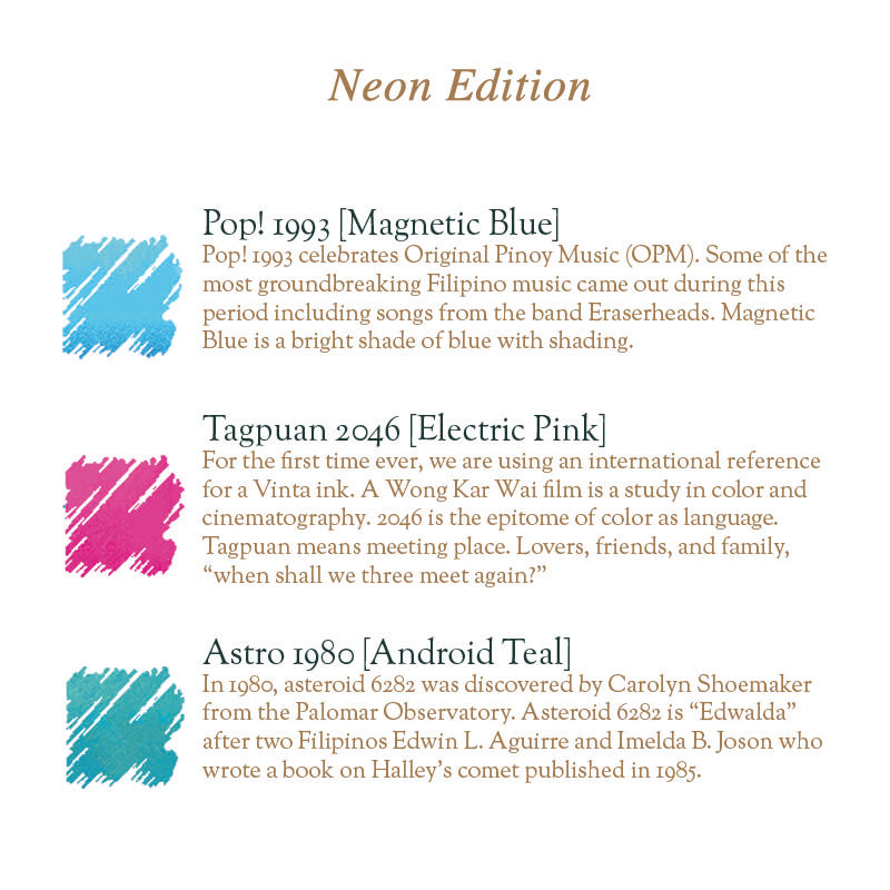 Vinta Inks Neon Collection Set of 3, Vinta Inks, Ink Bottle, vinta-inks-neon-collection-set-of-3, Multicolour, Cityluxe