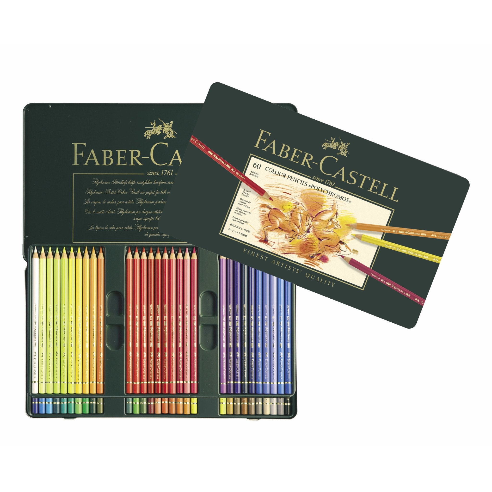 Faber-Castell Polychromos 60色セット Faber-Castell Polychromos Artist Colour Pencil Set of 60 – Cityluxe