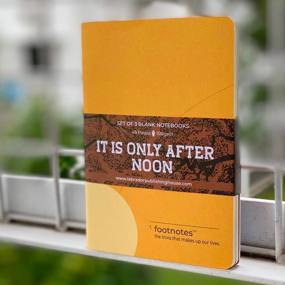 footnotes Notebook Set of 3 It Is Only After Noon — open spread