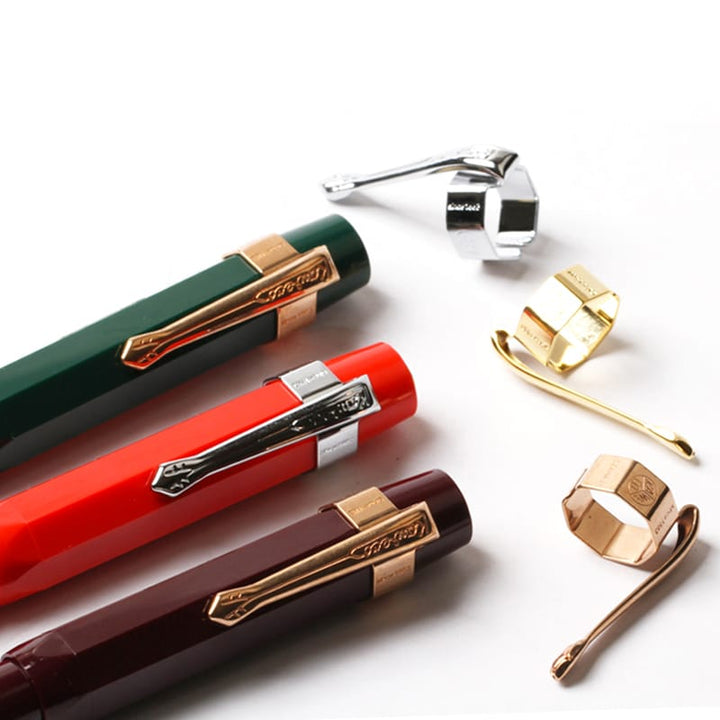 Kaweco Sport Nostalgic Octagonal Pen Clip, Kaweco, Pen Clip, kaweco-sport-nostalgic-octagonal-pen-clip-black, Accessory, Brown, Gold, new arrival, nostalgic clip, Silver, Cityluxe