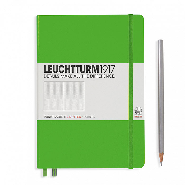 Leuchtturm1917 Hardcover A5 Medium Notebook Fresh Green - Dotted, Leuchtturm1917, Notebook, leuchtturm1917-hardcover-a5-medium-notebook-fresh-green-dotted, Bullet Journalist, DC A5, dc color, discontinued, Dotted, Green, jun-promo, Leuchtturm1917, may promo, notebook emboss, Cityluxe