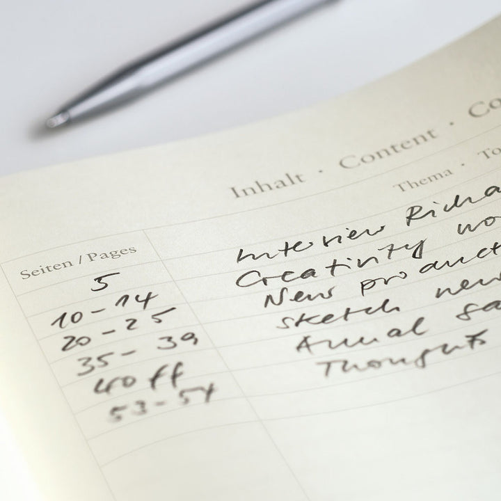 Leuchtturm1917 Bicolore A5 Medium Notebook Sand-Red — ruling detail