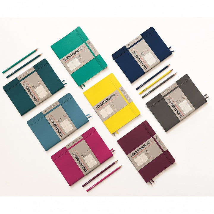 Leuchtturm1917 Softcover A5 Medium Notebook Nordic Blue - Dotted — open spread