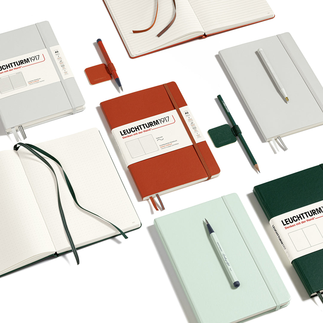 Leuchtturm1917 Natural Colors Hardcover A5 Medium Notebook Fox Red, Leuchtturm1917, Notebook, leuchtturm1917-hardcover-a5-medium-notebook-fox-red, A5, Dotted, Hardcover, Natural Colors, New November, Notebook, Plain, Red, Ruled, Cityluxe
