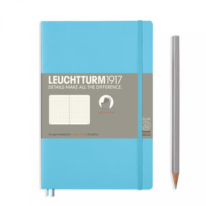 Leuchtturm1917 Softcover B6 Notebook Ice Blue - Dotted, Leuchtturm1917, Notebook, leuchtturm1917-softcover-b6-notebook-ice-blue-dotted, Blue, Bullet Journalist, discontinued, Dotted, Leuchtturm1917, notebook emboss, Cityluxe