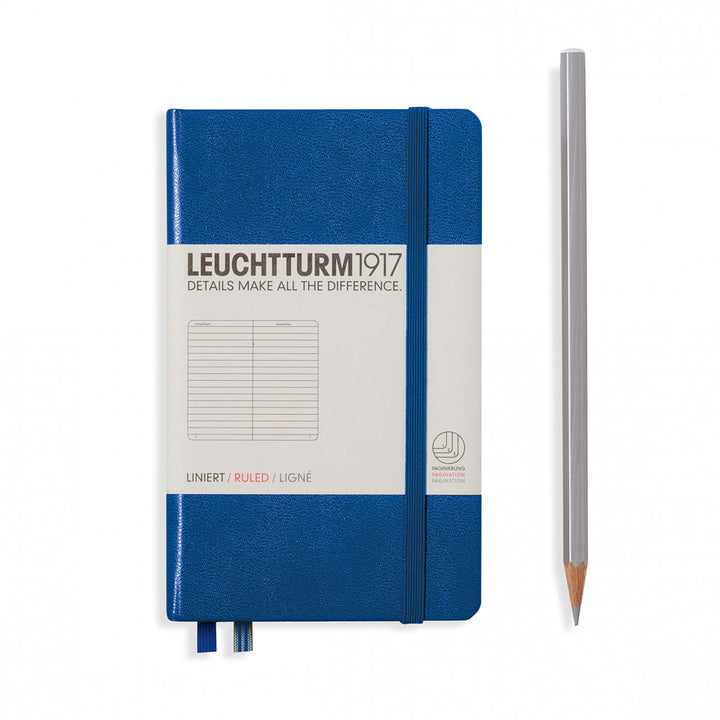 Leuchtturm1917 Hardcover A6 Pocket Notebook Royal Blue - Ruled, Leuchtturm1917, Notebook, leuchtturm1917-hardcover-a6-pocket-notebook-royal-blue-ruled, Blue, Bullet Journalist, DC A6, discontinued, Leuchtturm1917, notebook emboss, Ruled, Cityluxe