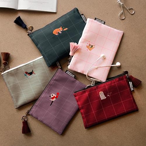 Load image into Gallery viewer, D.Lab Pouch Elegant Fox (without tassel), D. Lab, Pouch, d-lab-pouch-elegant-fox, , Cityluxe
