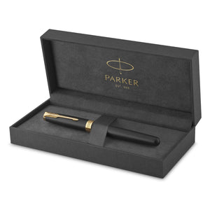 Parker Sonnet Lacquer Black GT Fountain Pen, Parker, Fountain Pen, parker-sonnet-lacquer-black-gt-fountain-pen, Black, can be engraved, Cityluxe