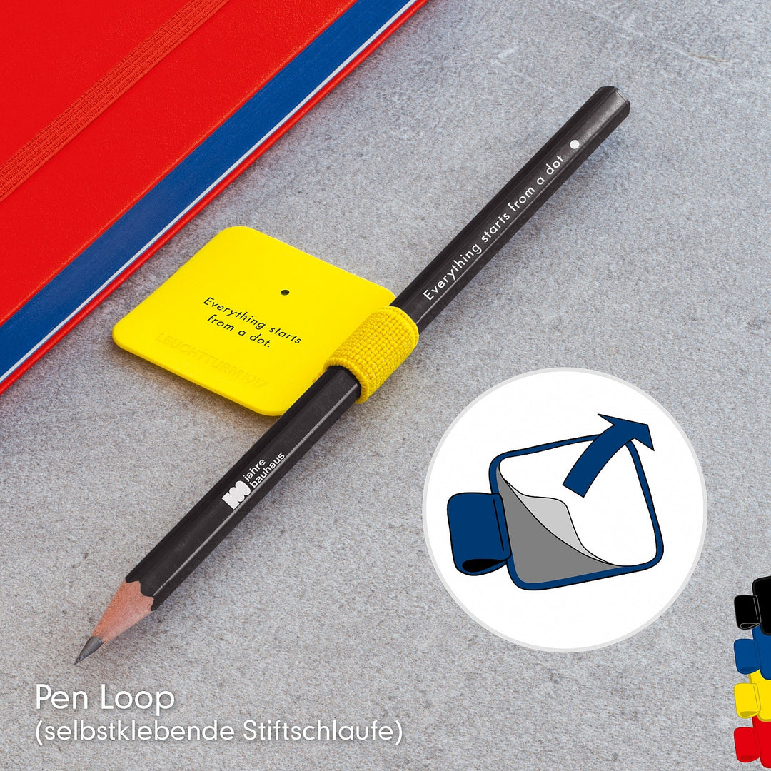 Leuchtturm1917 Bauhaus 100 Pencil Assorted Unit (4xLemon, 1xBlack) — tip detail