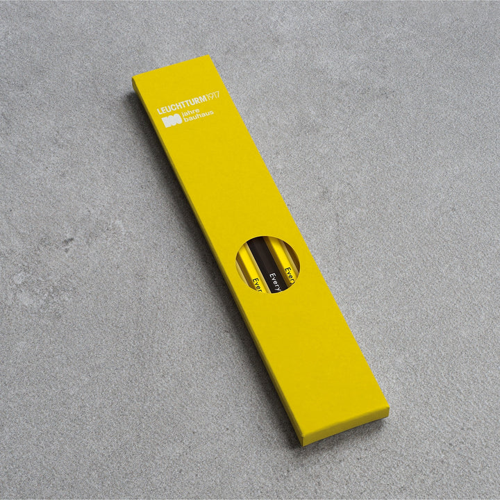 Leuchtturm1917 Bauhaus 100 Pencil Assorted Unit (4xLemon, 1xBlack) — capped