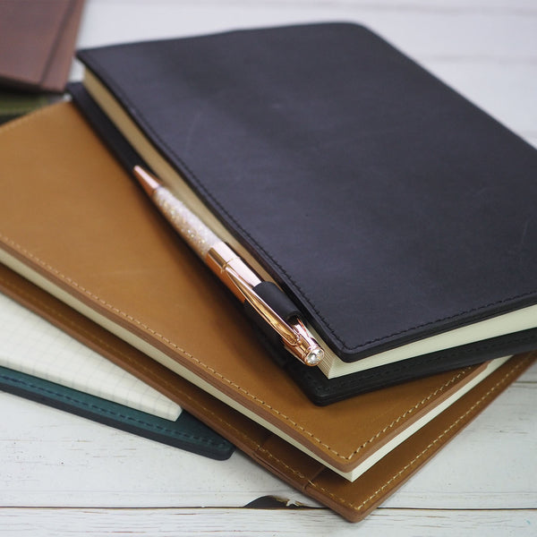 画像をギャラリービューアに読み込む, Luxo Notebook Leather Cover A5, Luxo, Notebook Cover, luxo-notebook-leather-cover-a5, , Cityluxe
