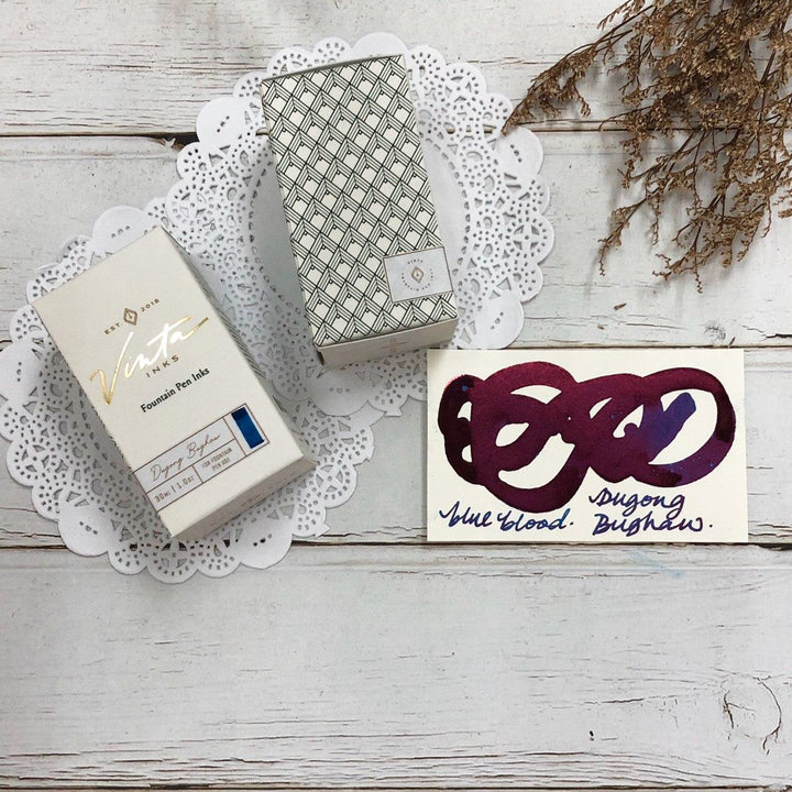 Vinta Inks 30ml Ink Bottle Blue Blood (Dugong Bughaw 1521), Vinta Inks, Ink Bottle, vinta-inks-30ml-ink-bottle-blue-blood-dugong-bughaw-1521, Blue, Inktober22, sheening, Cityluxe