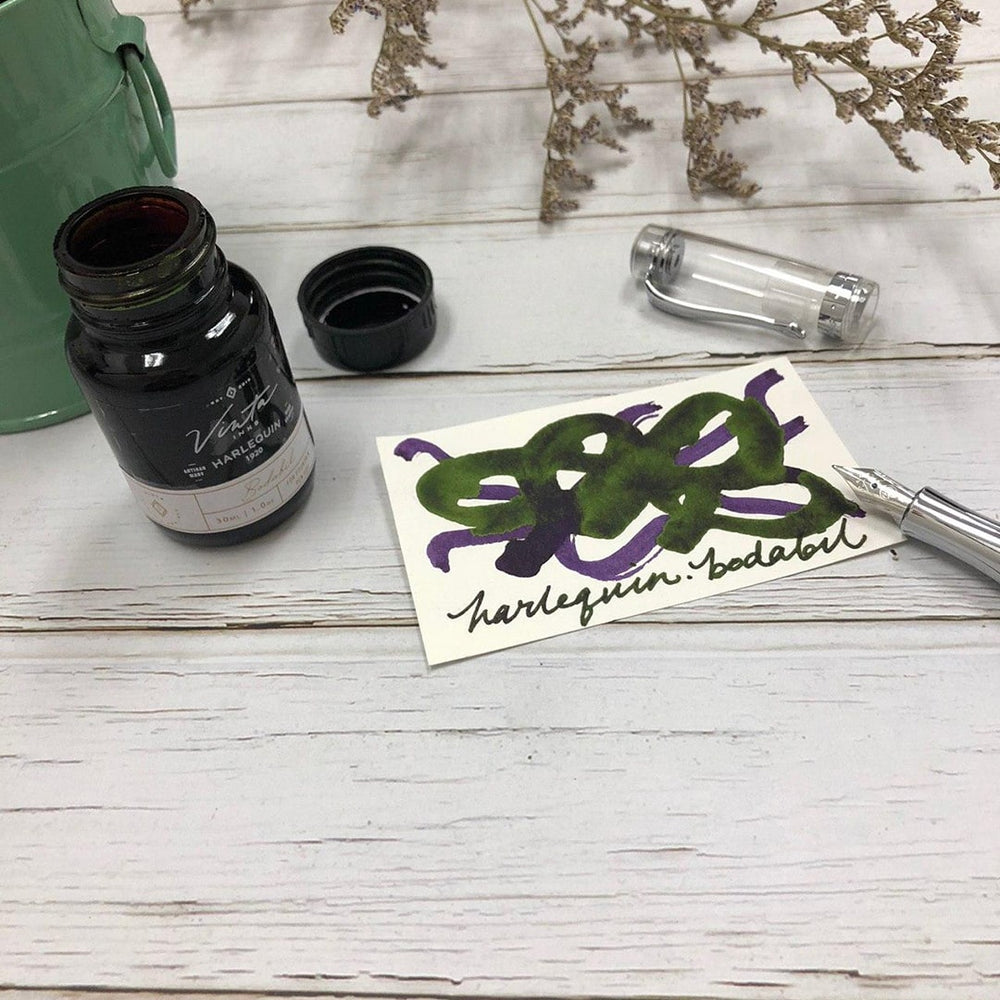 Vinta Inks 30ml Ink Bottle Harlequin (Bodabil 1920), Vinta Inks, Ink Bottle, vinta-inks-30ml-ink-bottle-harlequin-bodabil-1920, Inktober22, Purple, sheening, Cityluxe