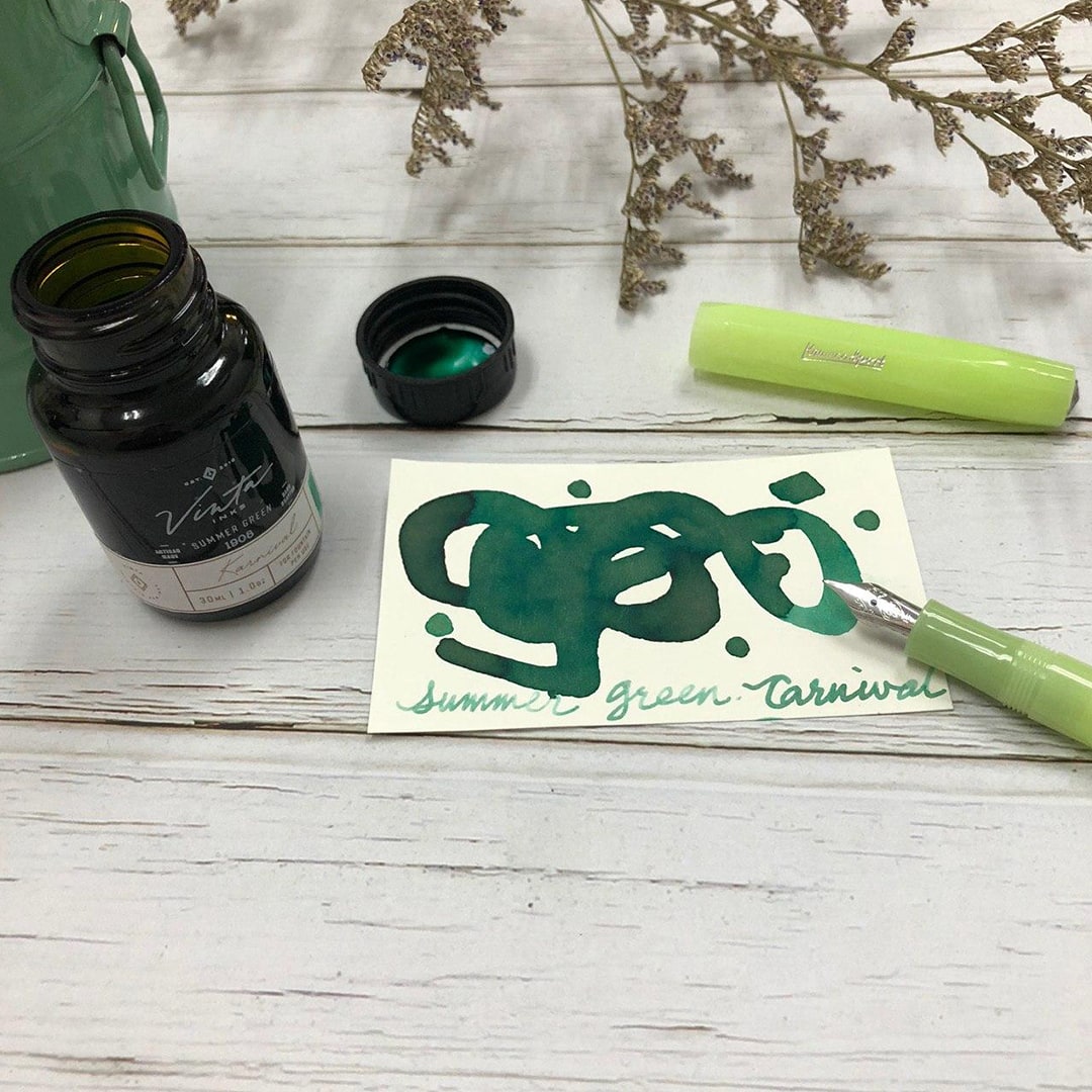 Vinta Inks 30ml Ink Bottle Summer Green (Carnival 1908), Vinta Inks, Ink Bottle, vinta-inks-30ml-ink-bottle-summer-green-carnival-1908, Green, Inktober22, Cityluxe