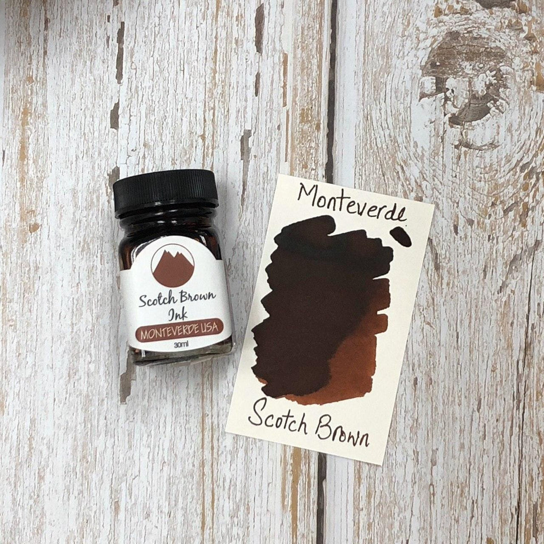 Monteverde 30ml Ink Bottle Scotch Brown, Monteverde, Ink Bottle, monteverde-30ml-ink-bottle-scotch-brown, Brown, G309, Ink &amp; Refill, Ink bottle, Monteverde, Monteverde Ink Bottle, Monteverde Refill, Pen Lovers, Cityluxe