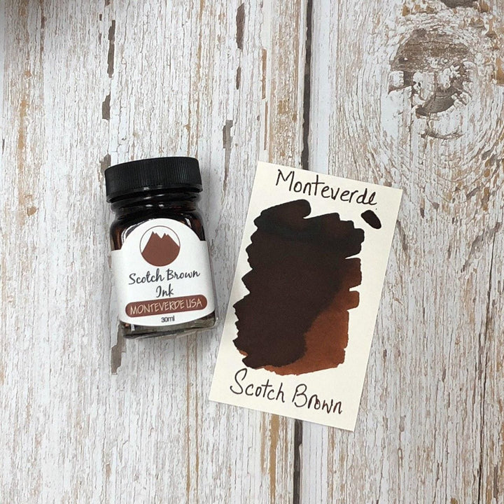 Monteverde 30ml Ink Bottle Scotch Brown, Monteverde, Ink Bottle, monteverde-30ml-ink-bottle-scotch-brown, Brown, G309, Ink &amp; Refill, Ink bottle, Monteverde, Monteverde Ink Bottle, Monteverde Refill, Pen Lovers, Cityluxe