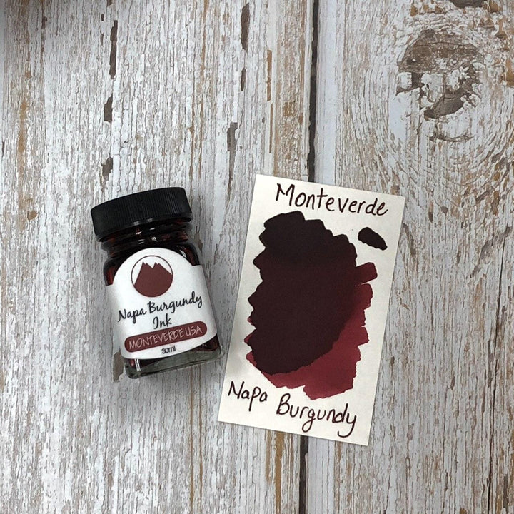 Monteverde 30ml Ink Bottle Napa Burgundy, Monteverde, Ink Bottle, monteverde-30ml-ink-bottle-napa-burgundy, Brown, G309, Ink &amp; Refill, Ink bottle, Monteverde, Monteverde Ink Bottle, Monteverde Refill, Pen Lovers, Cityluxe