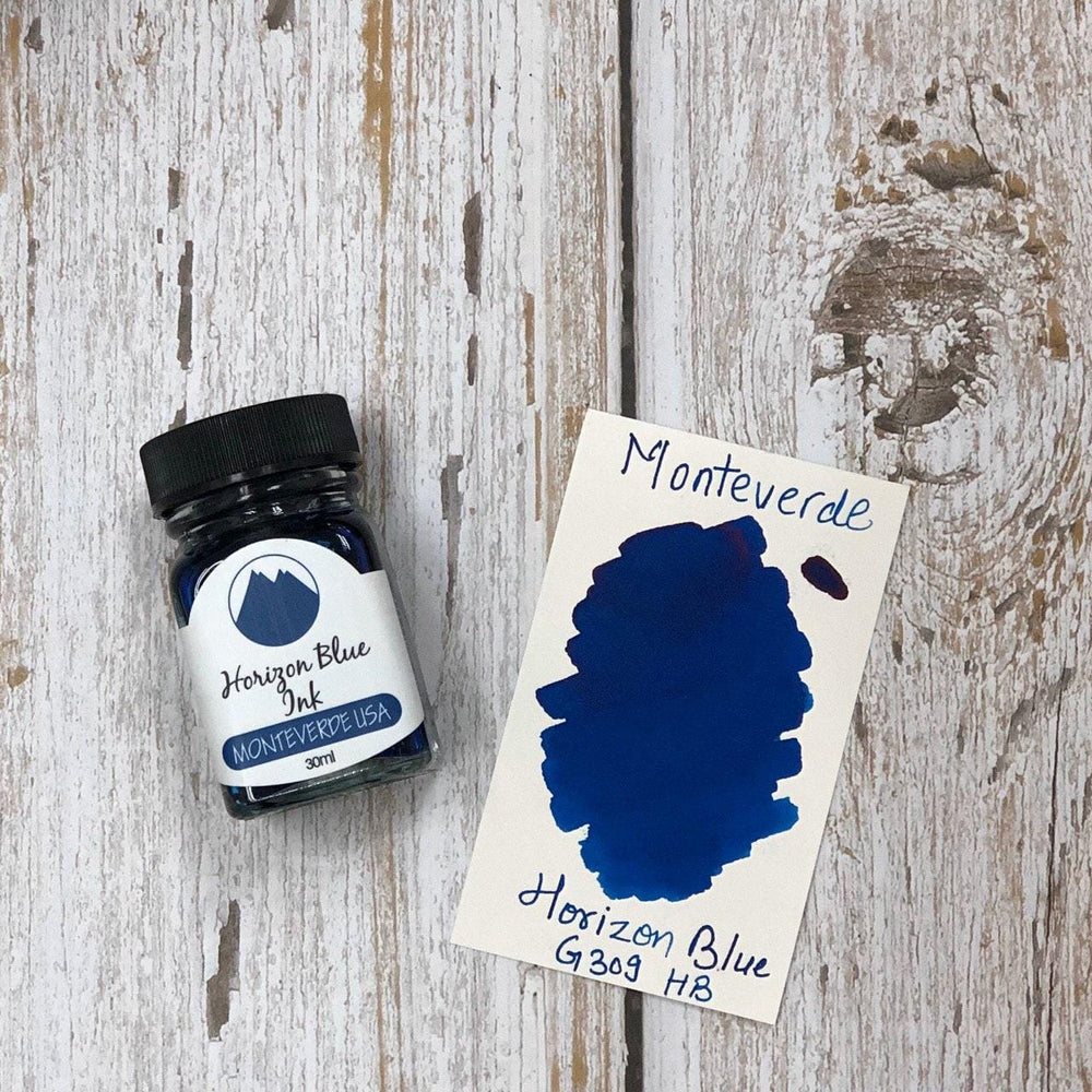 Monteverde 30ml Ink Bottle Horizon Blue, Monteverde, Ink Bottle, monteverde-30ml-ink-bottle-horizon-blue, Blue, G309, Ink & Refill, Ink bottle, Monteverde, Monteverde Ink Bottle, Monteverde Refill, Pen Lovers, Cityluxe