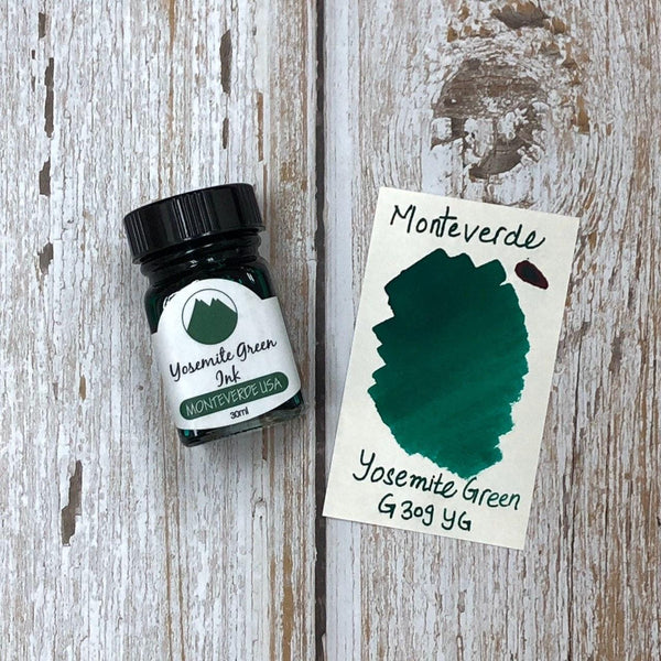 Load image into Gallery viewer, Monteverde 30ml Ink Bottle Yosemite Green, Monteverde, Ink Bottle, monteverde-30ml-ink-bottle-yosemite-green, G309, Green, Ink &amp; Refill, Ink bottle, Inktober, Monteverde, Monteverde Ink Bottle, Monteverde Refill, Pen Lovers, Cityluxe
