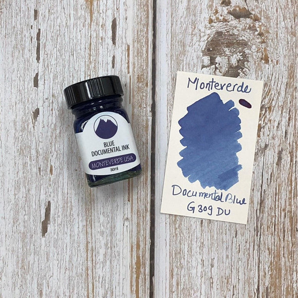 Load image into Gallery viewer, Monteverde 30ml Ink Bottle Documental Permanent Blue, Monteverde, Ink Bottle, monteverde-30ml-ink-bottle-documental-permanent-blue, Blue, G309, Ink &amp; Refill, Ink bottle, Monteverde, Monteverde Ink Bottle, Monteverde Refill, Pen Lovers, Cityluxe
