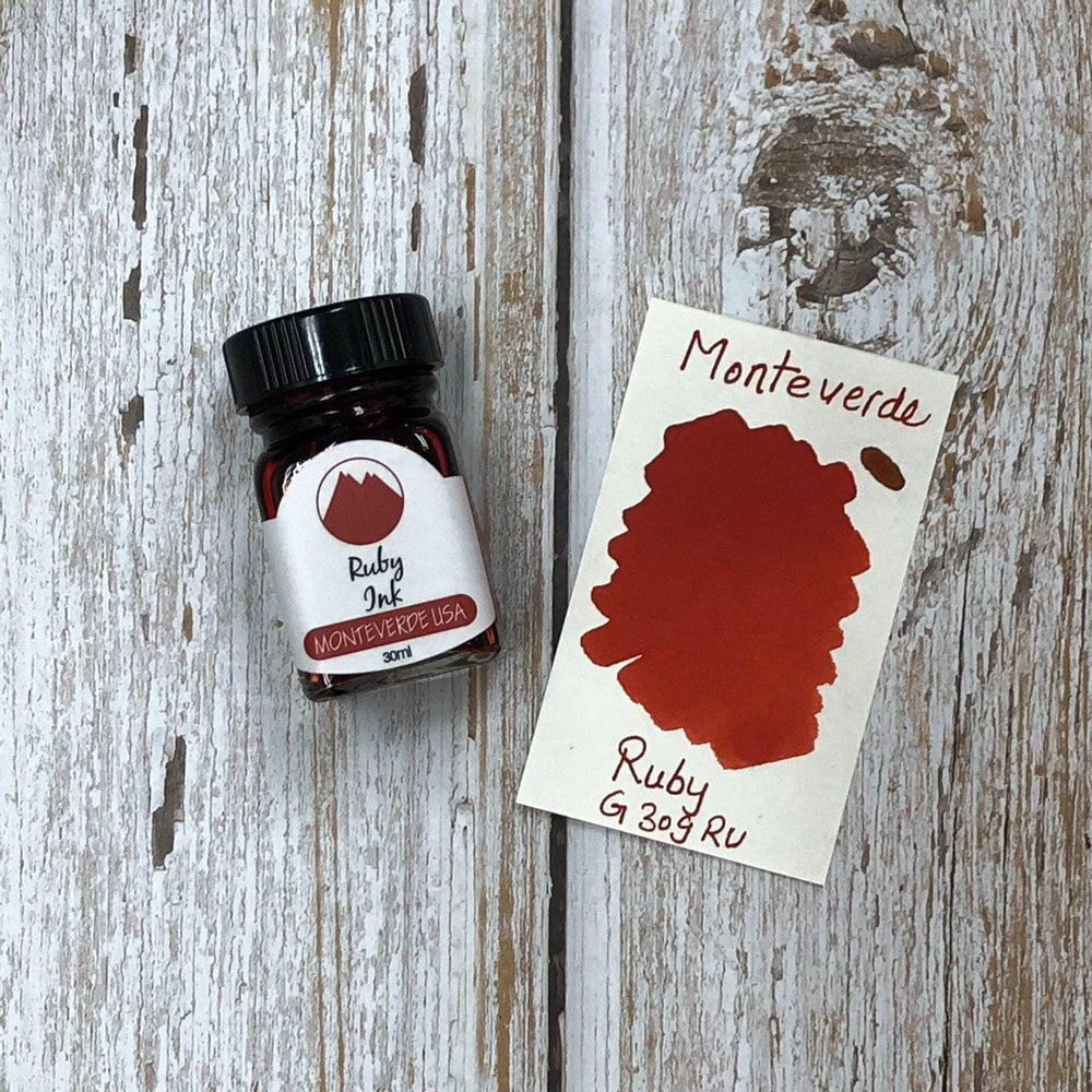 Monteverde 30ml Ink Bottle Ruby, Monteverde, Ink Bottle, monteverde-30ml-ink-bottle-ruby, G309, Ink & Refill, Ink bottle, Monteverde, Monteverde Ink Bottle, Monteverde Refill, Pen Lovers, Red, Cityluxe